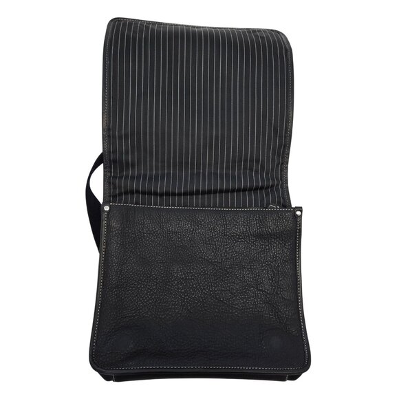 Brooks Brothers Pebble Leather Laptop Messenger Bag - Picture 4 of 7